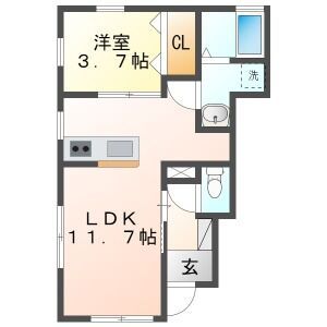 リーブルファイン正木町曲利Iの間取り