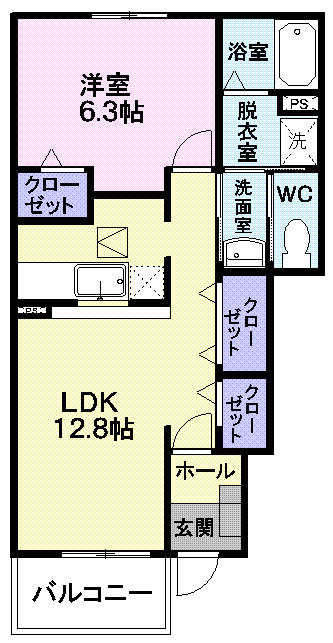 パルテール　ヒルズの間取り