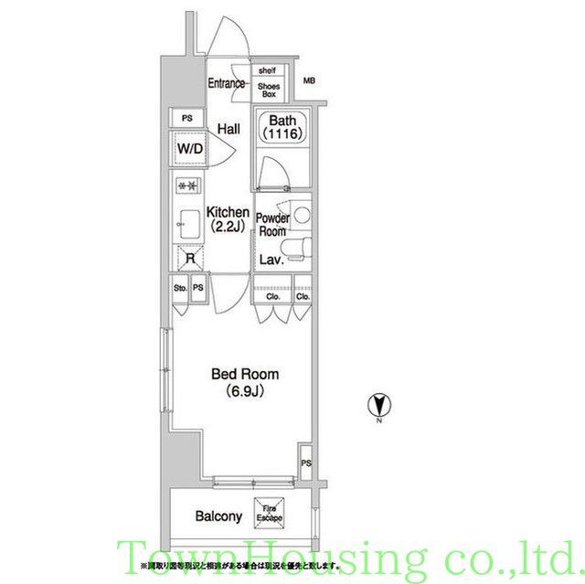 【江東区冬木のマンションの間取り】