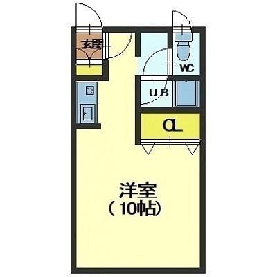 函館市戸倉町のアパートの間取り