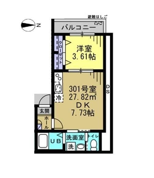 松戸市松戸のアパートの間取り