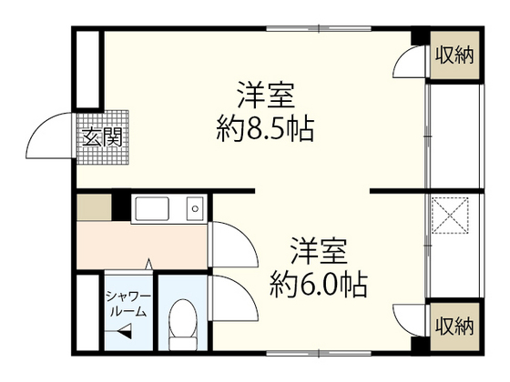 広島市中区平野町のマンションの間取り