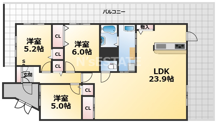 藤和ライブタウン西代山手の間取り