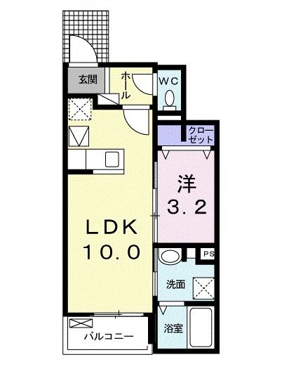 登米市迫町佐沼のアパートの間取り