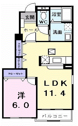 パークサイドグレイシァスの間取り