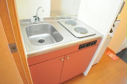 キッチン　2口電熱コンロで効率よくお料理♪