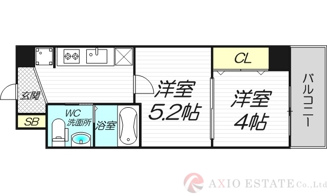 エグゼ新北野の間取り