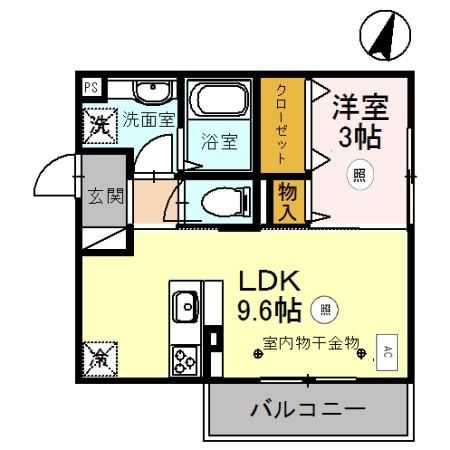 敦賀市三島のアパートの間取り