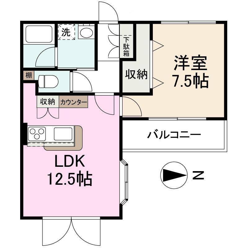 高松市松縄町のマンションの間取り