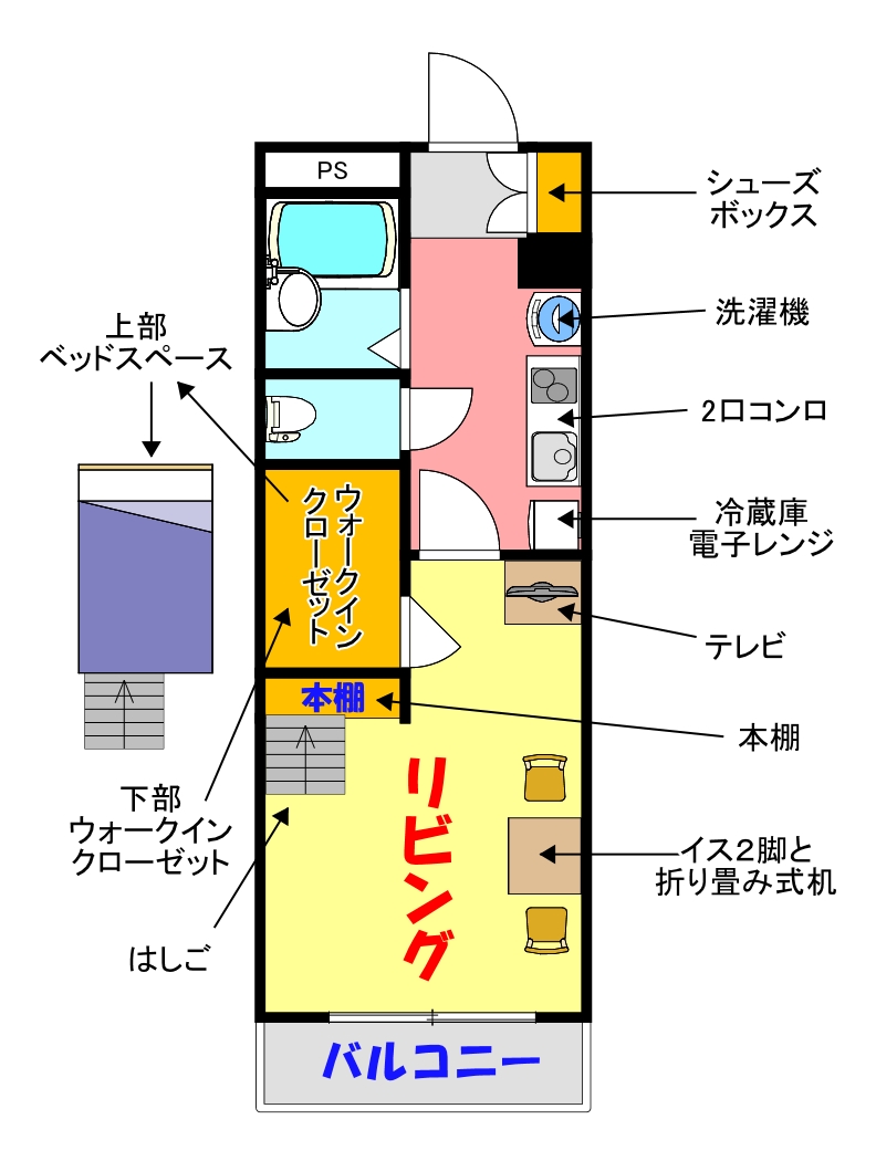 摂津市三島のマンションの間取り