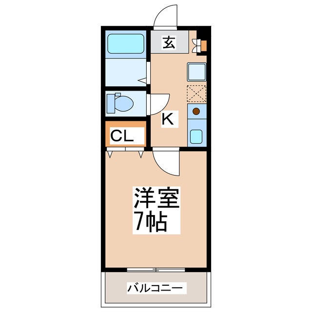 熊本市東区健軍のマンションの間取り