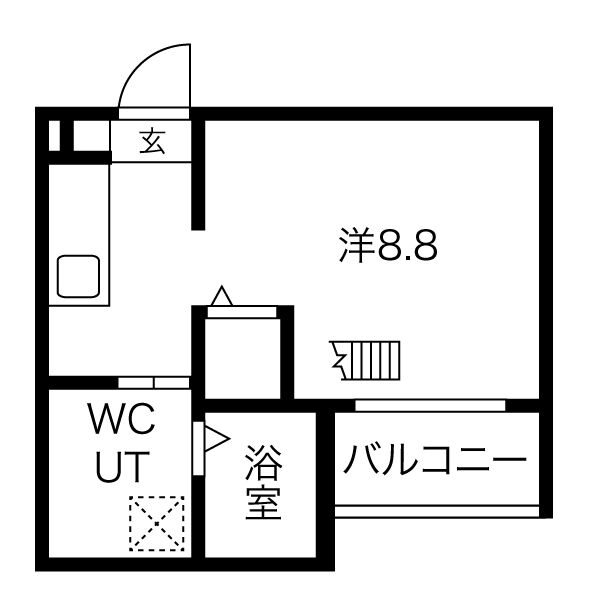 名古屋市東区黒門町のアパートの間取り