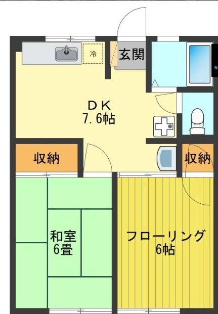 西多摩郡瑞穂町大字殿ケ谷のアパートの間取り