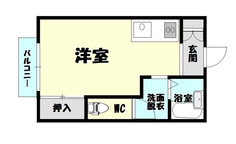 福岡市博多区東平尾のアパートの間取り