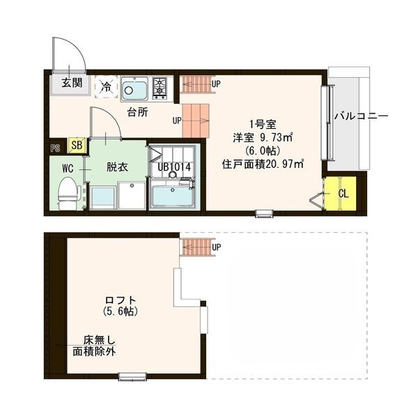 大阪市東淀川区柴島のアパートの間取り