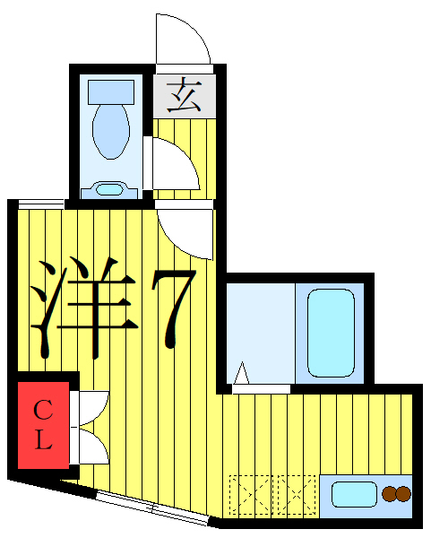 北区十条仲原のアパートの間取り