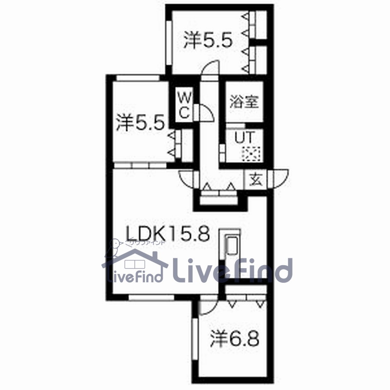 【札幌市厚別区厚別中央五条のマンションの間取り】