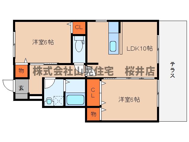 タウンビビ　Ｃ棟の間取り