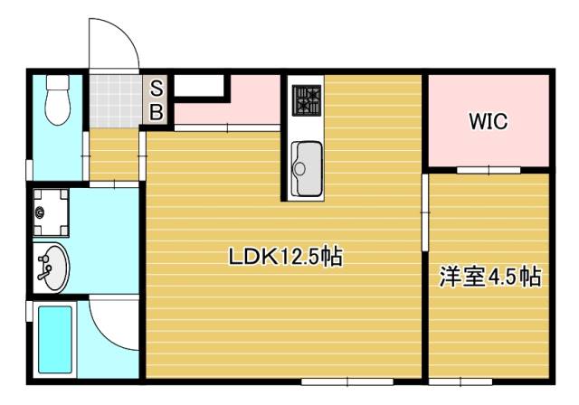 東大阪市本町のアパートの間取り