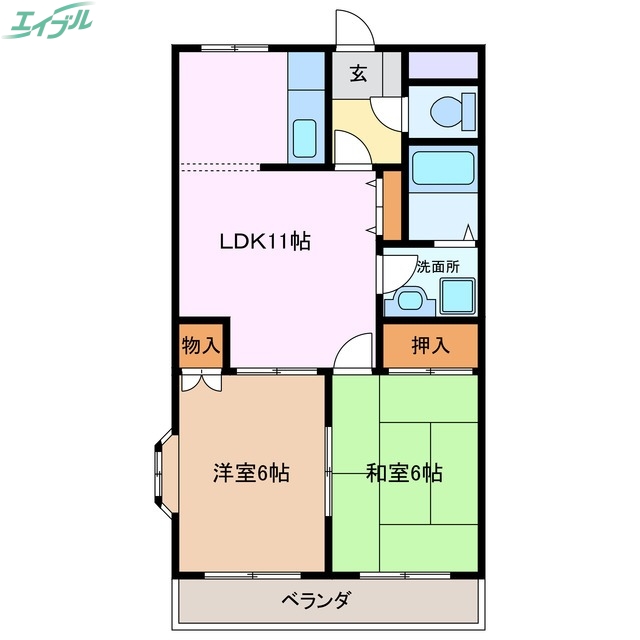 ロイヤルヒルズ２１の間取り