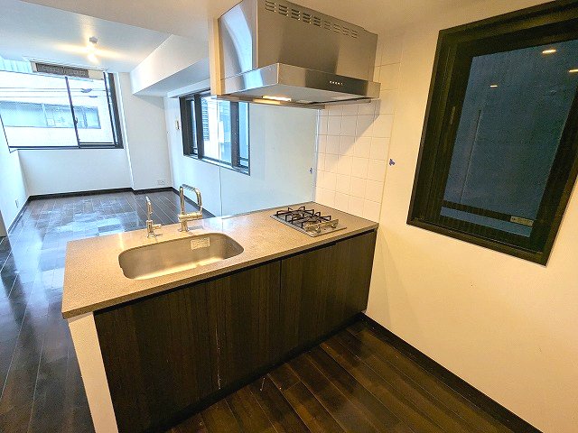 キッチン　ガス2口カウンターキッチン、浄水器