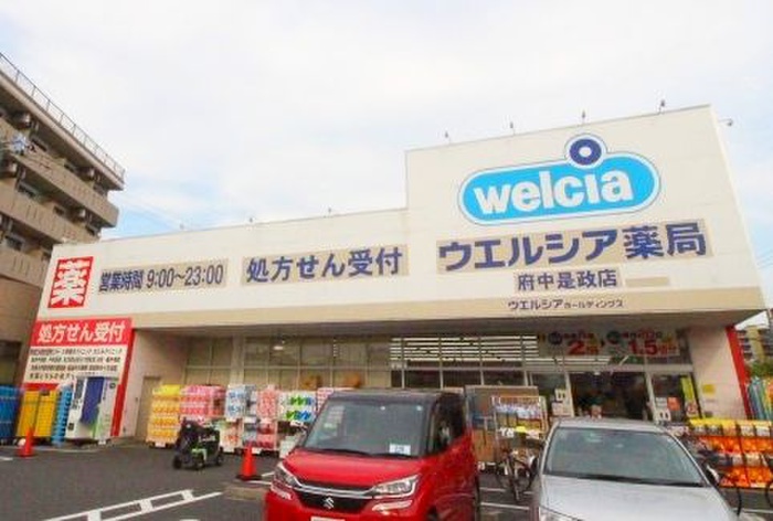 ドラックストア　ウェルシア府中是政店（ドラッグストア）まで380m