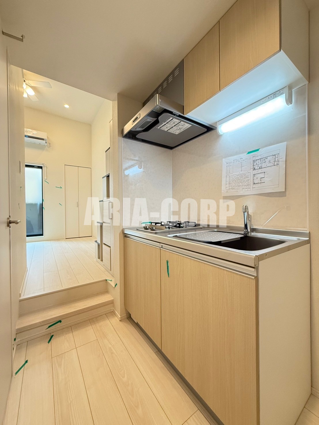 キッチン　人気の２口コンロシステムキッチン