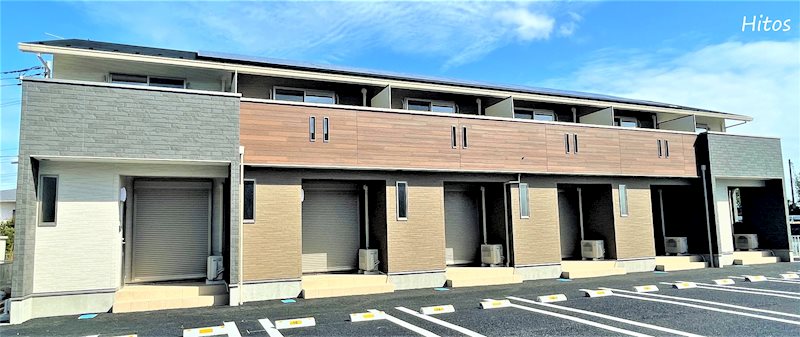 建物外観　上下の音が気にならないメゾネットタイプ物件です。