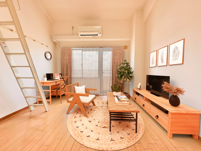 居室・リビング　※３Ｄ合成の為、実際は家具、家電は設置されていません。