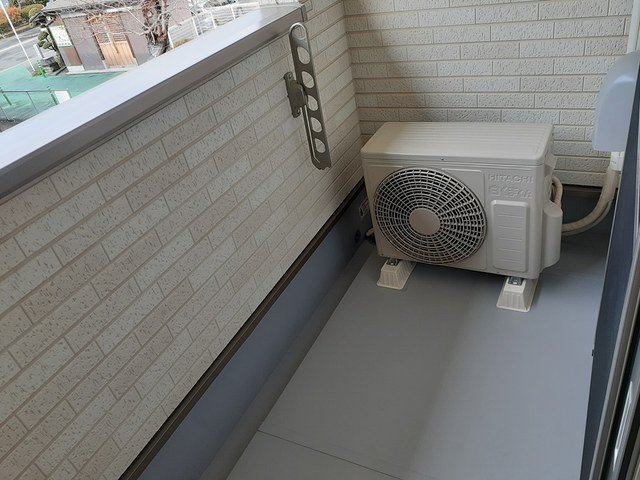 バルコニー　外からの目が気にならないバルコニーで洗濯物が干せます