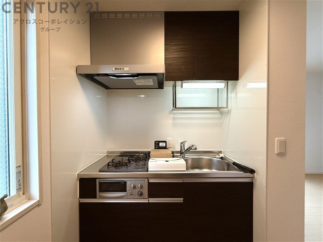 キッチン　２口ガスコンロ付き♪