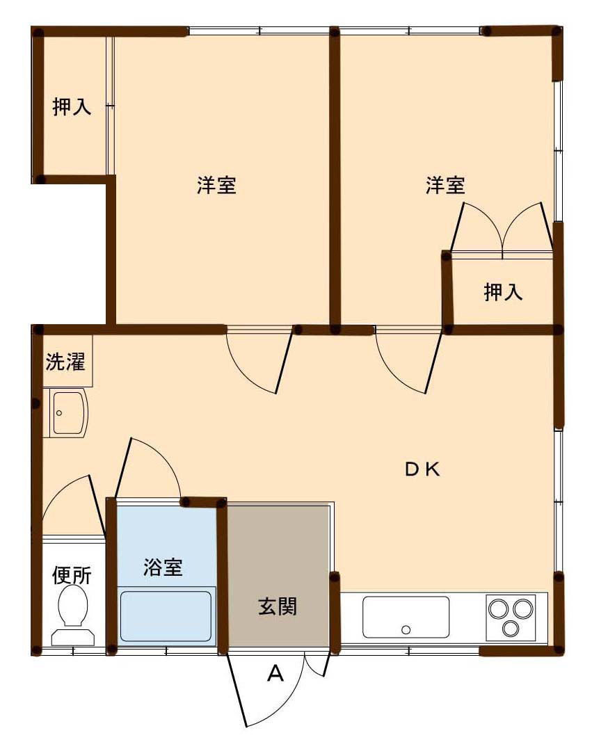 南郷アパートの間取り写真