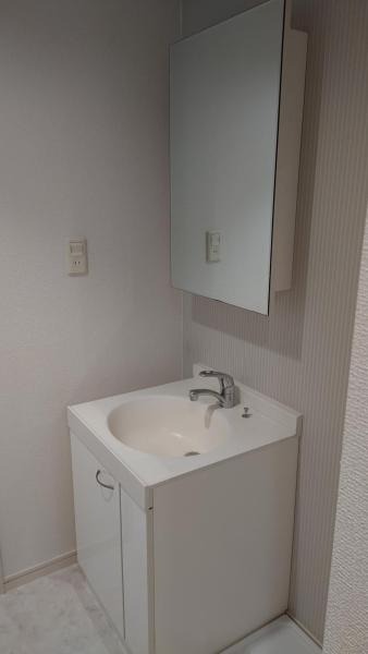 洗面設備　お出かけ前の支度はこちらでされてください