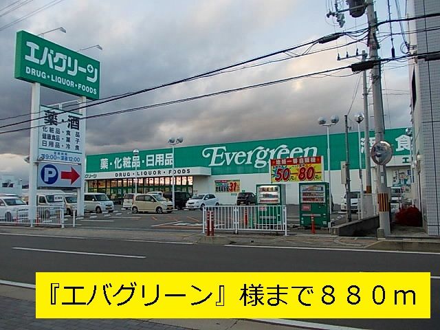 スーパー　エバグリーン（スーパー）まで880m