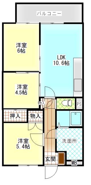 その他　岡山市中区倉田　ネクスト倉田西館　3LDK　外観