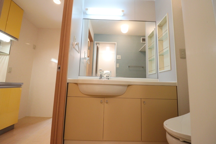 洗面設備　大型洗髪洗面化粧台