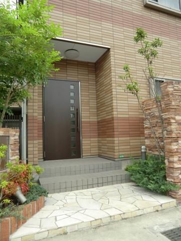 エントランス　緑で心が和みます