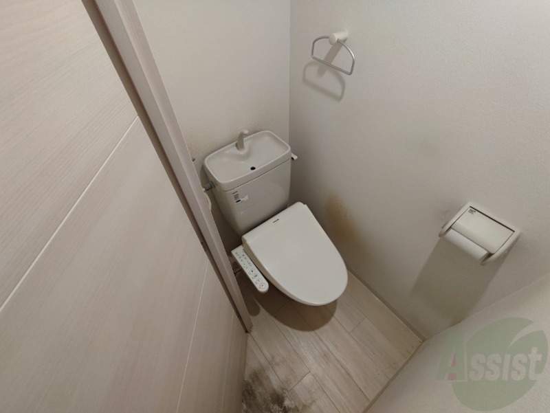 トイレ　ウォシュレット機能がついたトイレ。安心して使用できますね。