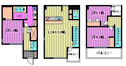 Ｃｏｍｉｃｈｉ浦和元町の間取り