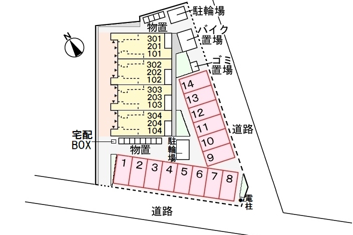 駐車場　駐輪場/専用ゴミ置き場/