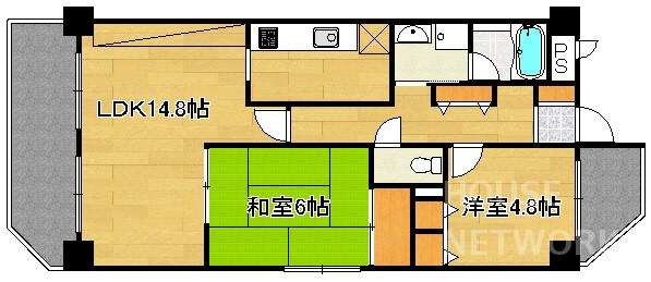 ライオンズマンション一条智恵光院の間取り写真