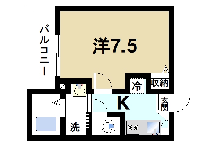 近鉄奈良線 近鉄奈良駅 徒歩14分 3階建 築2年の間取り写真