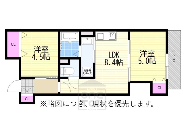 大阪モノレール本線 南摂津駅 徒歩8分 3階建 築3年の間取り写真