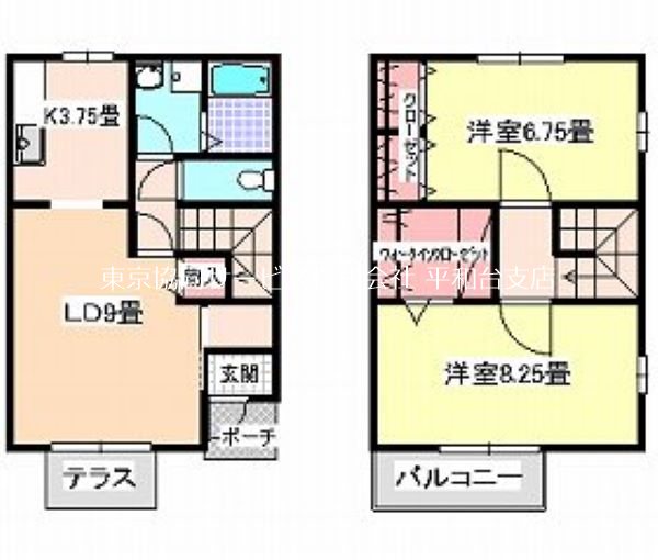 東京メトロ有楽町線 平和台駅 徒歩9分 2階建 築20年の間取り写真