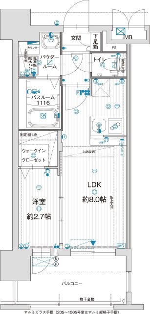グランフォーレ千早プレミアの間取り写真