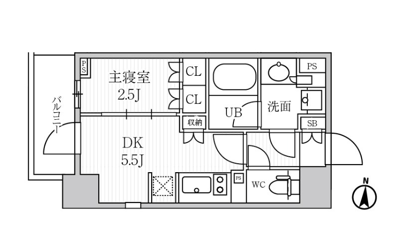 シーズンフラッツ菊川の間取り写真