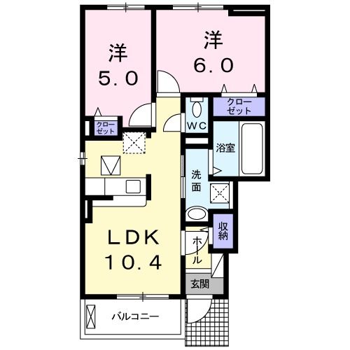 アドラブールー モアー Iの間取り写真