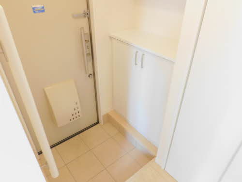 出水市 2階建 築13年の玄関写真