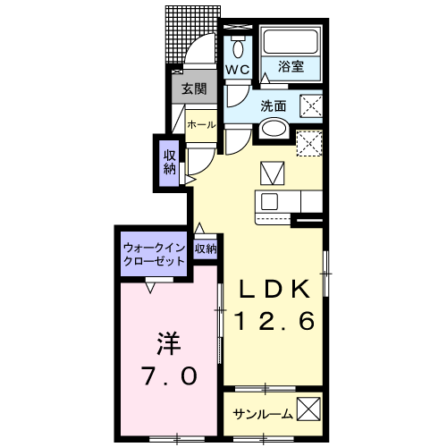 菊池市 2階建 築5年の間取り写真