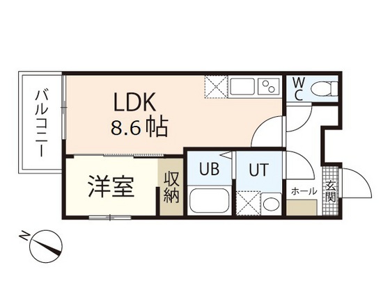 フリートフォルヴィラ古江新町Bの間取り写真